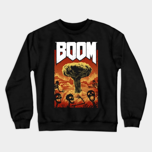 Nuclear Boom Crewneck Sweatshirt by Vincent Trinidad Art